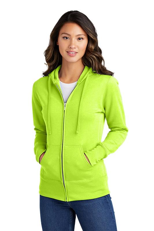 Port & Company &#174;  Ladies Core Fleece Full-Zip Hooded Sweatshirt. LPC78ZH
