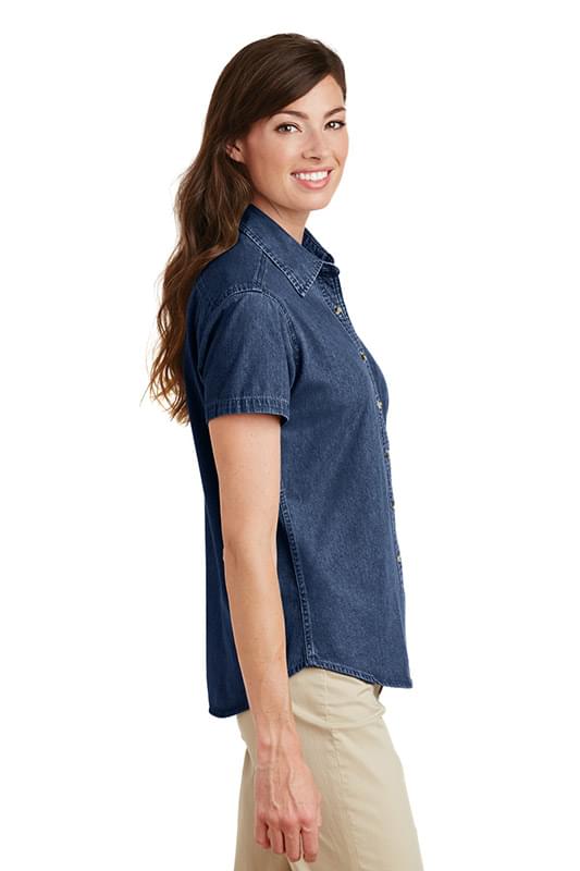 Port & Company &#174;  - Ladies Short Sleeve Value Denim Shirt.  LSP11