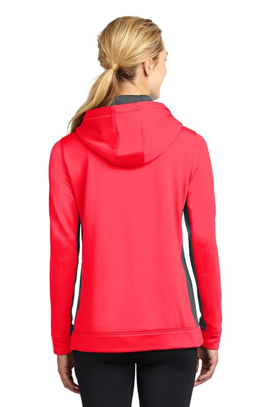 Sport-Tek &#174;  Ladies Sport-Wick &#174;  Fleece Colorblock Hooded Pullover. LST235