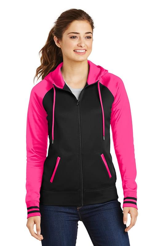Sport-Tek &#174;  Ladies Sport-Wick &#174;  Varsity Fleece Full-Zip Hooded Jacket. LST236