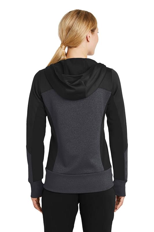 Sport-Tek &#174;  Ladies Tech Fleece Colorblock Full-Zip Hooded Jacket. LST245
