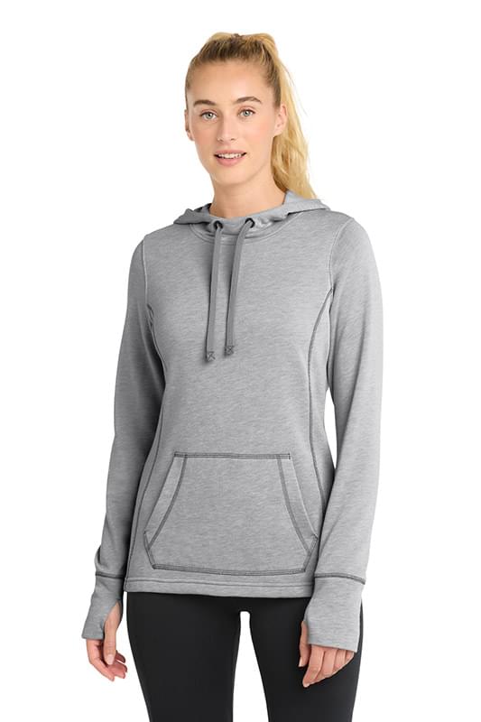 Sport-Tek  &#174;  Women's PosiCharge  &#174;  Tri-Blend Wicking Fleece Hooded Pullover. LST296