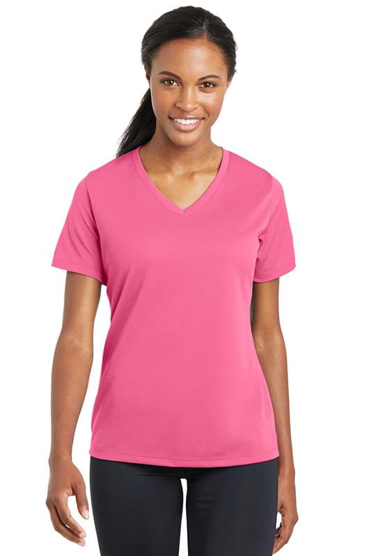 Sport-Tek ® Ladies PosiCharge ® RacerMesh ® V-Neck Tee. LST340
