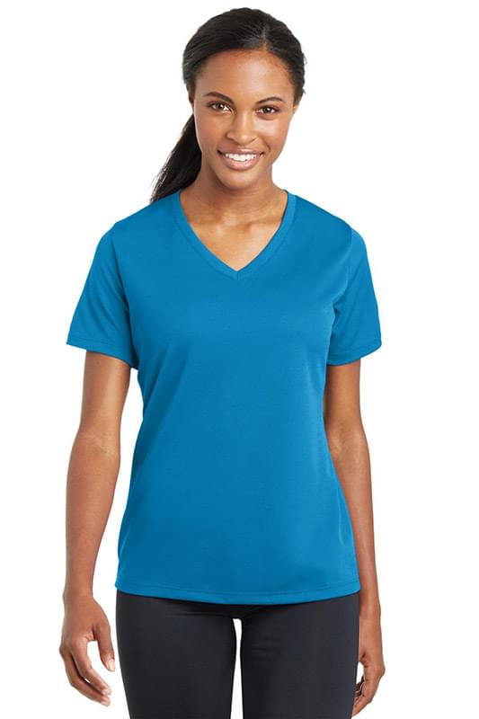 Sport-Tek ® Ladies PosiCharge ® RacerMesh ® V-Neck Tee. LST340