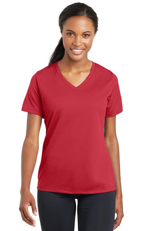 Sport-Tek ® Ladies PosiCharge ® RacerMesh ® V-Neck Tee. LST340 Sport-Tek ® Ladies PosiCharge ® RacerMesh ® V-Neck Tee. LST340