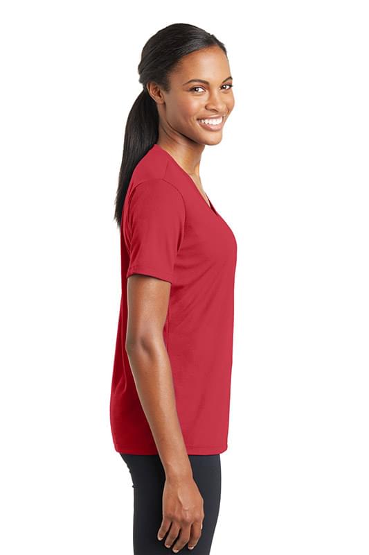 Sport-Tek ® Ladies PosiCharge ® RacerMesh ® V-Neck Tee. LST340 Sport-Tek ® Ladies PosiCharge ® RacerMesh ® V-Neck Tee. LST340