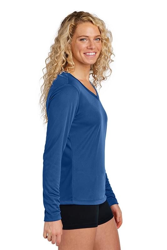 Sport-Tek &#174;  Women's Long Sleeve PosiCharge &#174;  Competitor&#153; V-Neck Tee. LST353LS