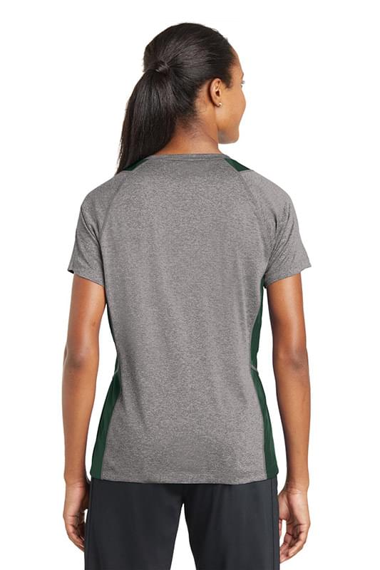 Sport-Tek &#174;  Ladies Heather Colorblock Contender &#153;  V-Neck Tee. LST361