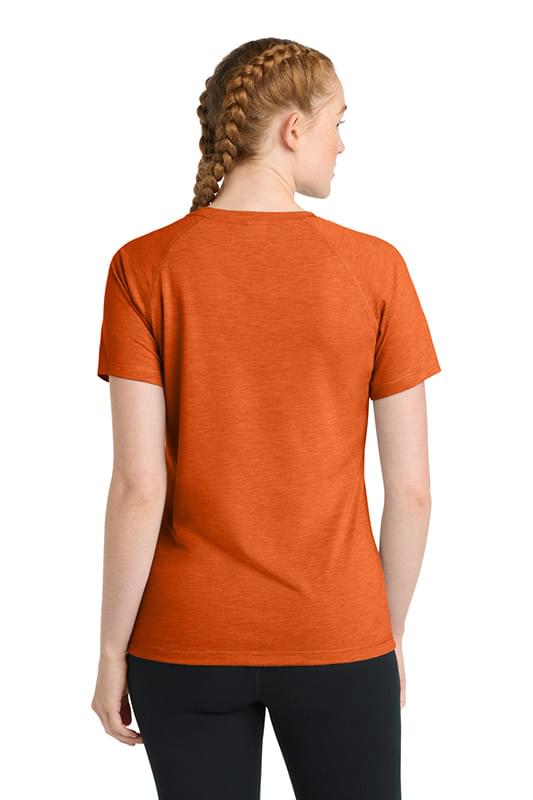 Sport-Tek  ®  Women's PosiCharge  ®  Tri-Blend Wicking Scoop Neck Raglan Tee. LST400