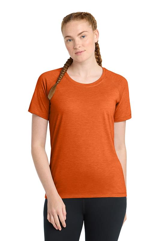 Sport-Tek  ®  Women's PosiCharge  ®  Tri-Blend Wicking Scoop Neck Raglan Tee. LST400