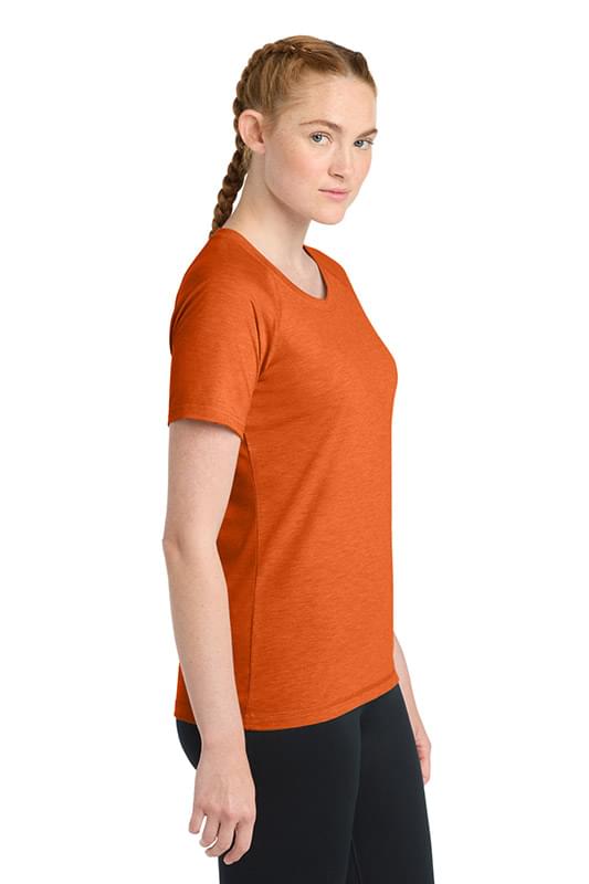 Sport-Tek  ®  Women's PosiCharge  ®  Tri-Blend Wicking Scoop Neck Raglan Tee. LST400