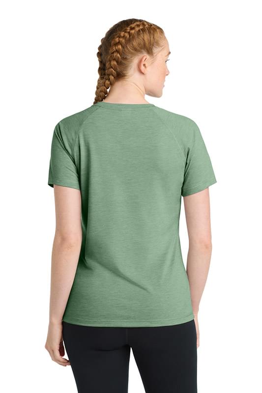 Sport-Tek  ®  Women's PosiCharge  ®  Tri-Blend Wicking Scoop Neck Raglan Tee. LST400