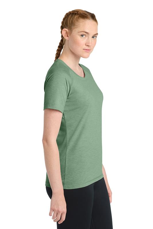 Sport-Tek  ®  Women's PosiCharge  ®  Tri-Blend Wicking Scoop Neck Raglan Tee. LST400