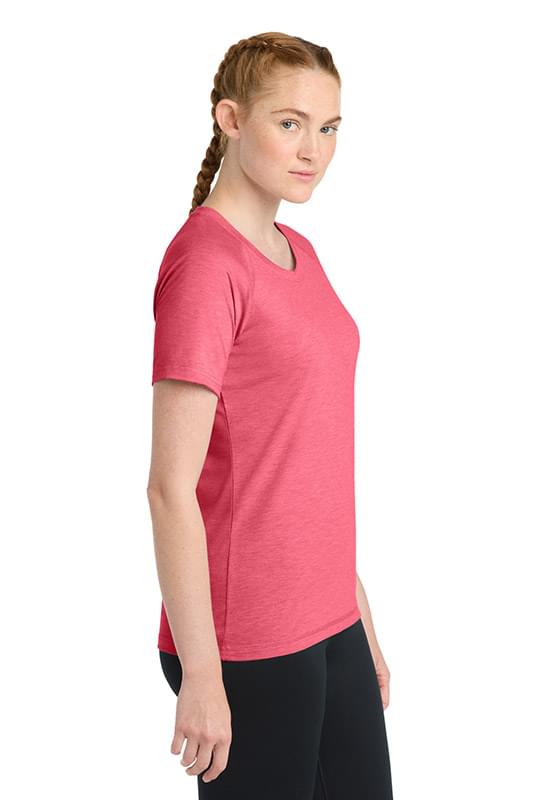 Sport-Tek  ®  Women's PosiCharge  ®  Tri-Blend Wicking Scoop Neck Raglan Tee. LST400