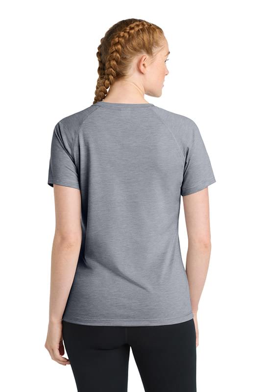 Sport-Tek  ®  Women's PosiCharge  ®  Tri-Blend Wicking Scoop Neck Raglan Tee. LST400