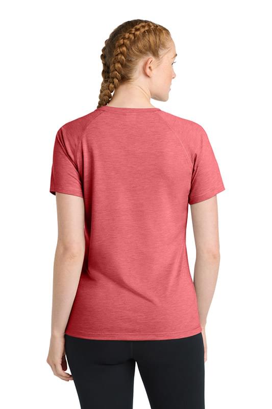 Sport-Tek  ®  Women's PosiCharge  ®  Tri-Blend Wicking Scoop Neck Raglan Tee. LST400