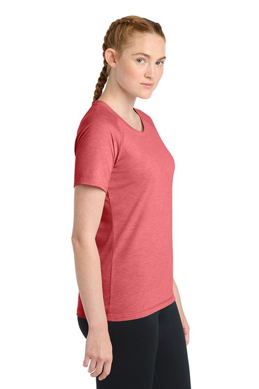 Sport-Tek  ®  Women's PosiCharge  ®  Tri-Blend Wicking Scoop Neck Raglan Tee. LST400