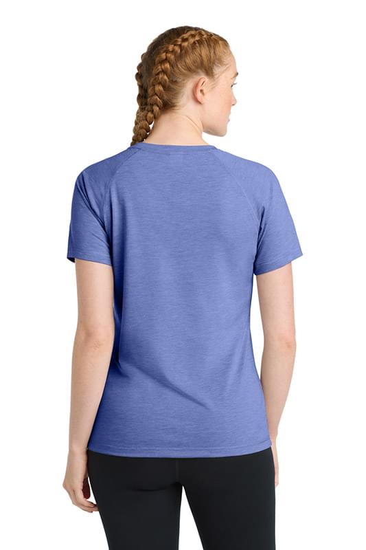 Sport-Tek  ®  Women's PosiCharge  ®  Tri-Blend Wicking Scoop Neck Raglan Tee. LST400