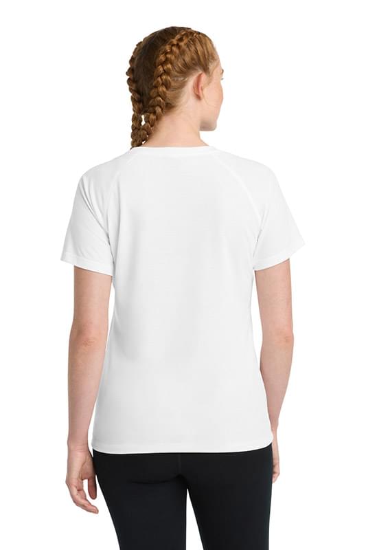 Sport-Tek  ®  Women's PosiCharge  ®  Tri-Blend Wicking Scoop Neck Raglan Tee. LST400