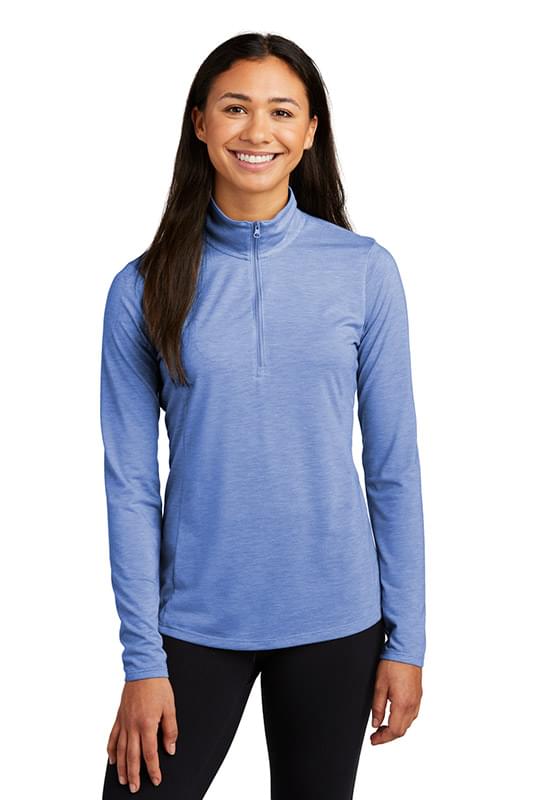 Sport-Tek ® Women's PosiCharge ® Tri-Blend Wicking 1/4-Zip Pullover. LST407