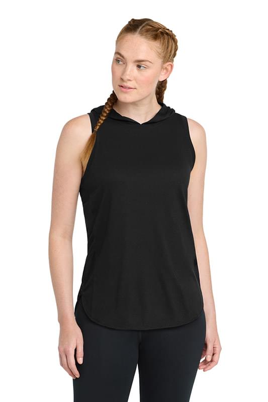 Sport-Tek  ®  Women's PosiCharge  ®  Tri-Blend Wicking Draft Hoodie Tank. LST410