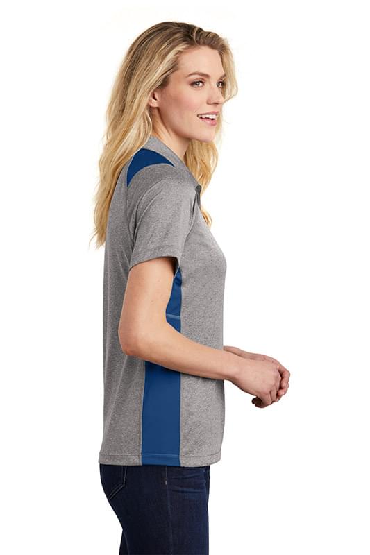 Sport-Tek &#174;  Women's Heather Colorblock Contender &#153;  Polo. LST665