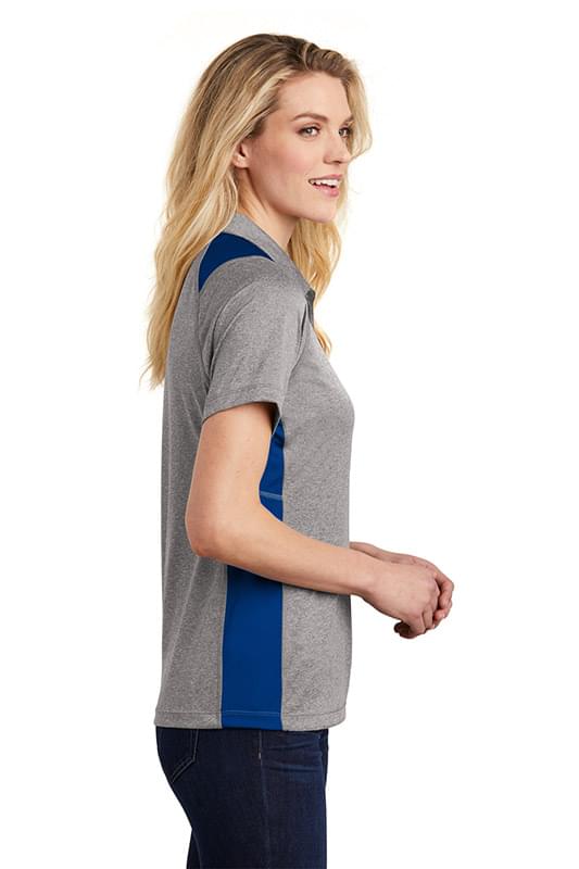 Sport-Tek &#174;  Women's Heather Colorblock Contender &#153;  Polo. LST665