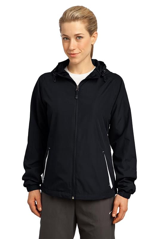 Sport-Tek &#174;  Ladies Colorblock Hooded Jacket. LST76