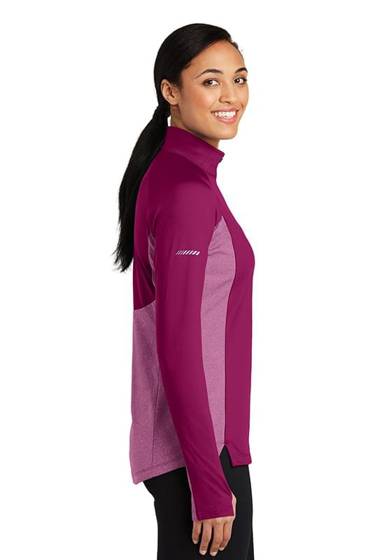 Sport-Tek &#174;  Ladies Sport-Wick &#174;  Stretch Contrast 1/4-Zip Pullover. LST854