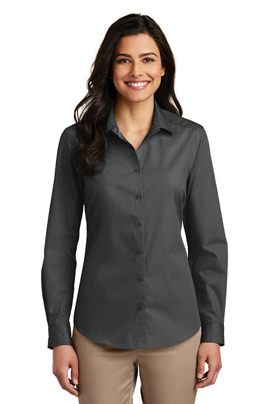Port Authority &#174;  Ladies Long Sleeve Carefree Poplin Shirt. LW100