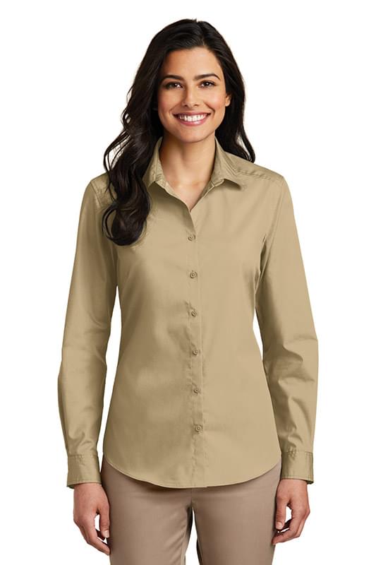 Port Authority &#174;  Ladies Long Sleeve Carefree Poplin Shirt. LW100