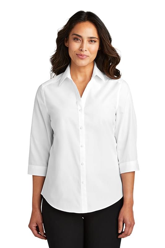 Port Authority &#174;  Ladies 3/4-Sleeve Carefree Poplin Shirt. LW102