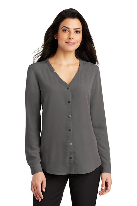 Port Authority &#174;  Ladies Long Sleeve Button-Front Blouse. LW700