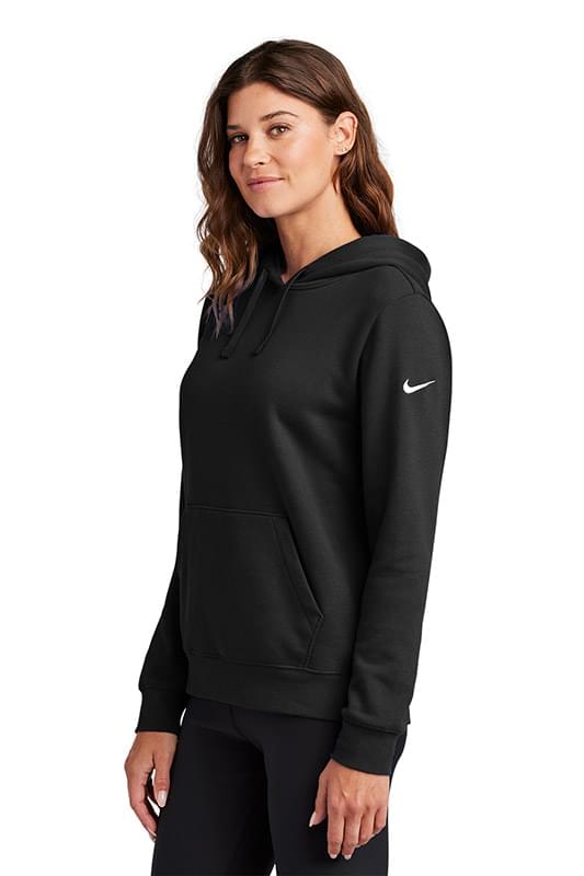 Nike Ladies Club Fleece Sleeve Swoosh Pullover Hoodie NKFD9889