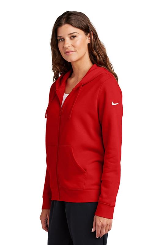 Nike Women's Club Fleece Sleeve Swoosh Full-Zip Hoodie NKFD9890