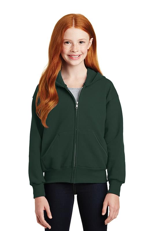 Hanes ® - Youth EcoSmart ® Full-Zip Hooded Sweatshirt. P480