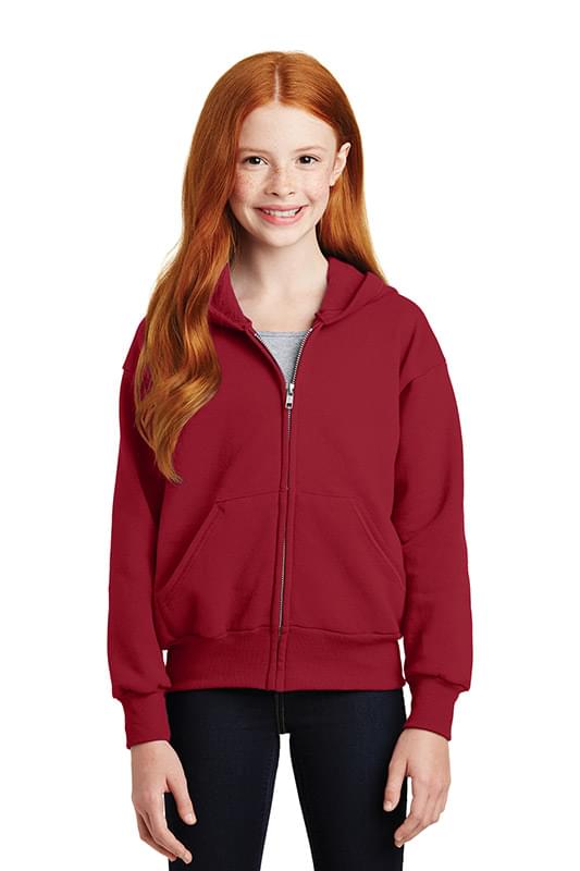 Hanes ® - Youth EcoSmart ® Full-Zip Hooded Sweatshirt. P480
