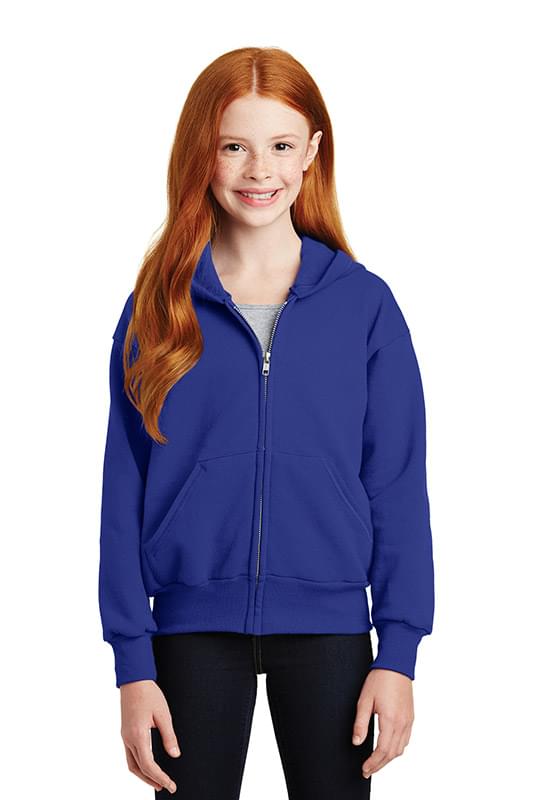 Hanes ® - Youth EcoSmart ® Full-Zip Hooded Sweatshirt. P480