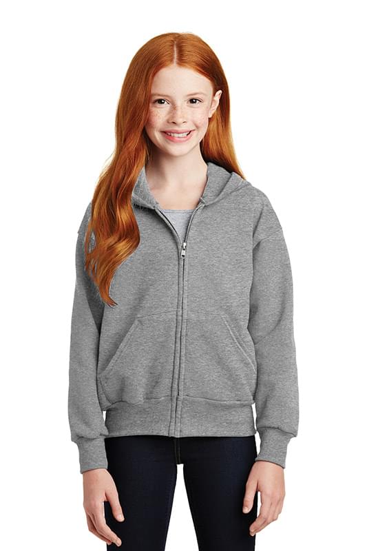 Hanes ® - Youth EcoSmart ® Full-Zip Hooded Sweatshirt. P480