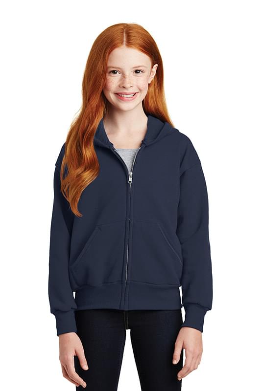 Hanes ® - Youth EcoSmart ® Full-Zip Hooded Sweatshirt. P480