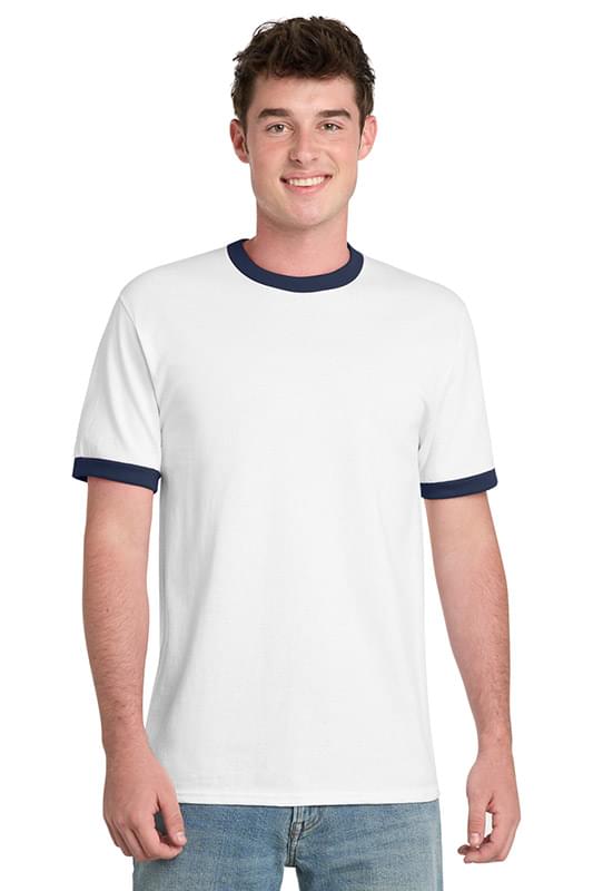 Port & Co   Core Cotton Ringer Tee.  PC54R