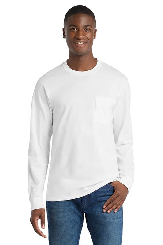 Port & Co &#153;  Tall Long Sleeve Essential Pocket Tee. PC61LSPT