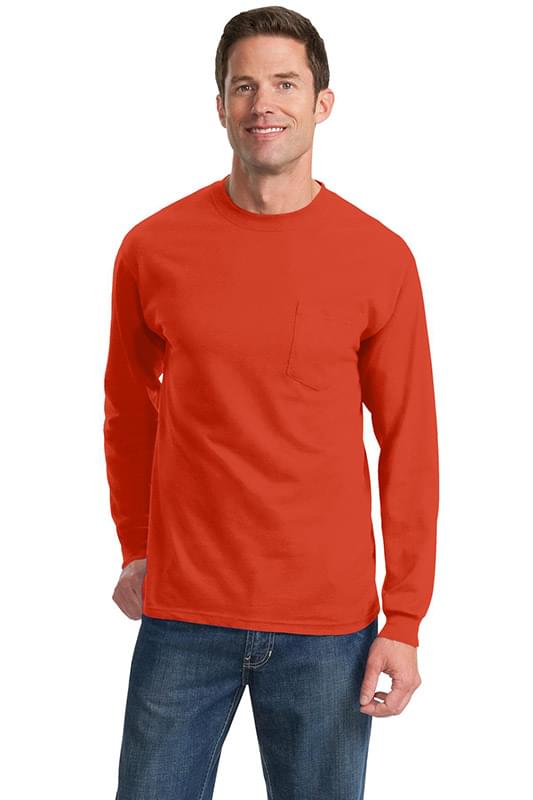 Port & Company &#174;  Tall Long Sleeve Essential Pocket Tee. PC61LSPT