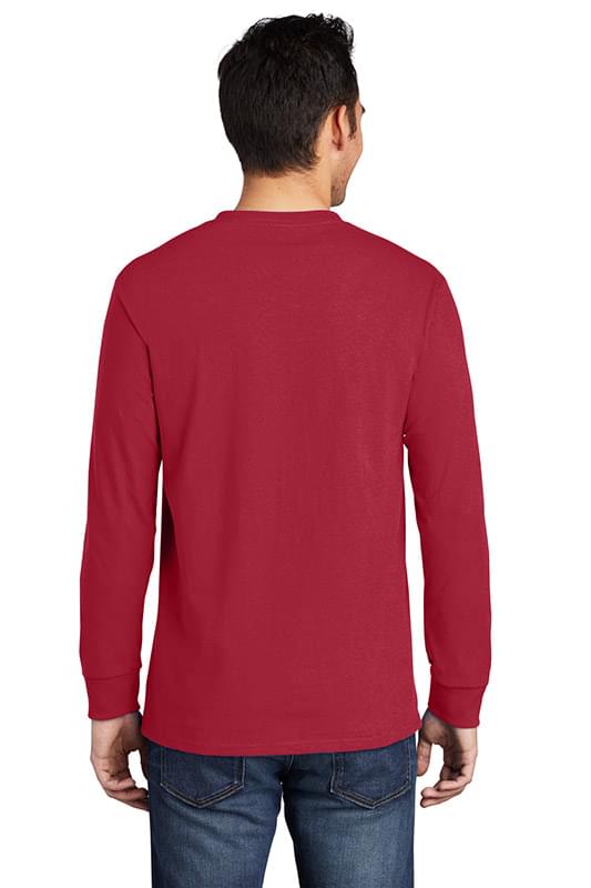 Port & Company &#174;  - Long Sleeve Essential Pocket Tee.  PC61LSP