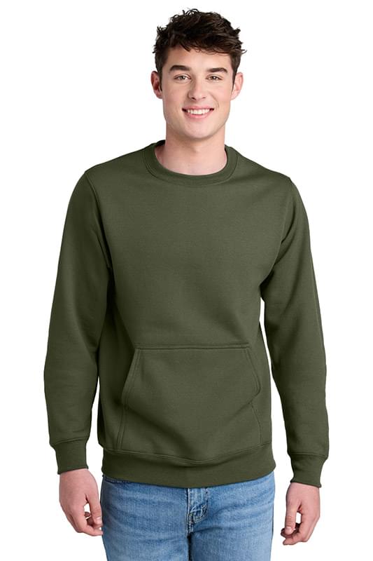 Port & Co ™ Core Fleece Crewneck Pocket Sweatshirt PC78PKT