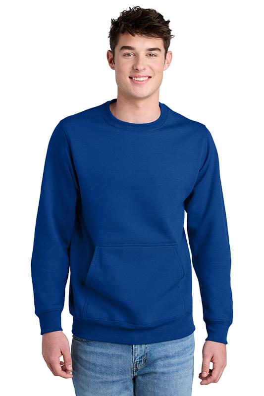 Port & Co ™ Core Fleece Crewneck Pocket Sweatshirt PC78PKT