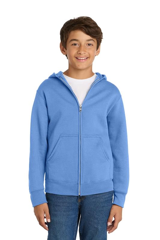 Port & Co   Youth Core Fleece Full-Zip Hooded Sweatshirt PC78YZH