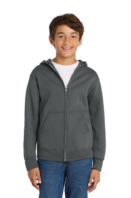 Port & Co   Youth Core Fleece Full-Zip Hooded Sweatshirt PC78YZH