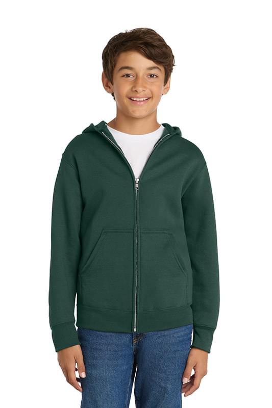 Port & Co   Youth Core Fleece Full-Zip Hooded Sweatshirt PC78YZH