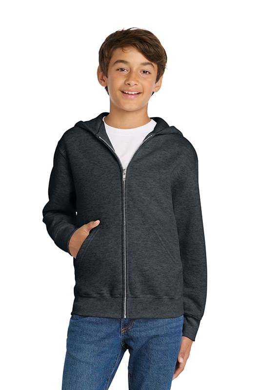 Port & Co   Youth Core Fleece Full-Zip Hooded Sweatshirt PC78YZH